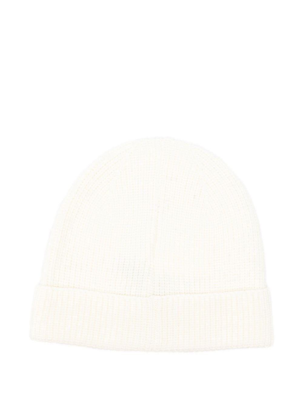 Berretto bianco con bordo a coste GROUSEPWI2501 800 TAGLIATORE