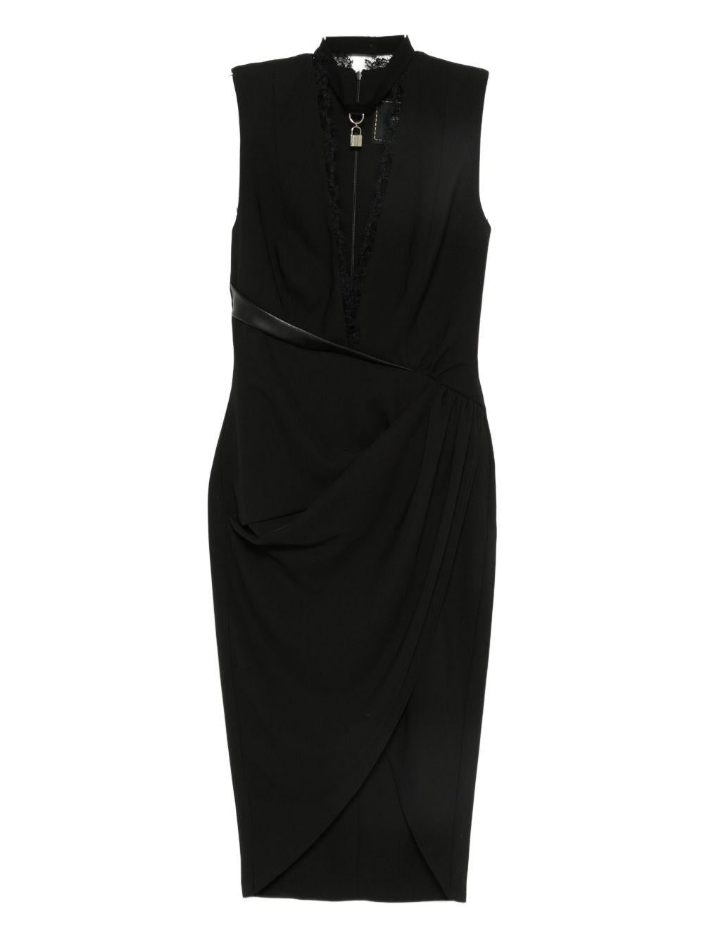 Abito Midi Senza Maniche con Pizzo E00760 NERO BABYLON EUREKA