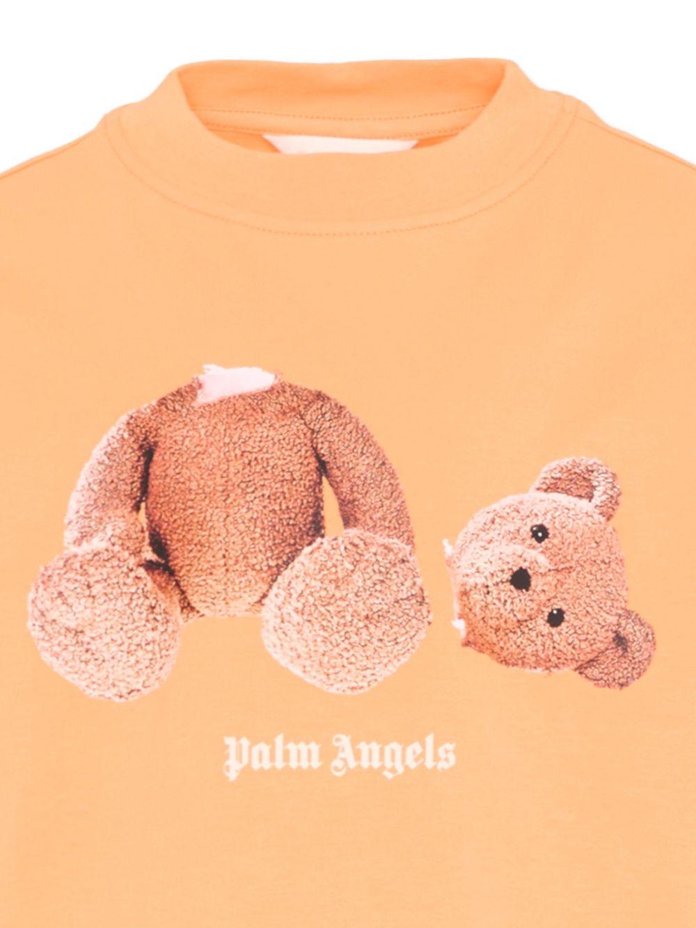 T-shirt con stampa orso PBAA003S26JER001 030 PALM ANGELS KIDS