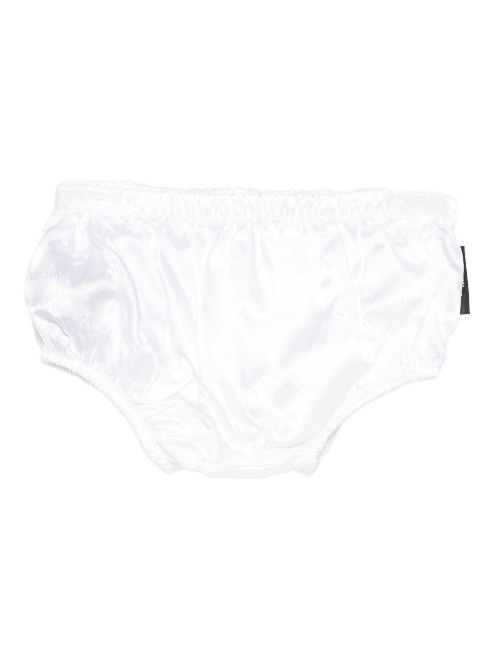 Abito con Colletto Decorato e Perline BX1111J0371 930BC BALMAIN KIDS