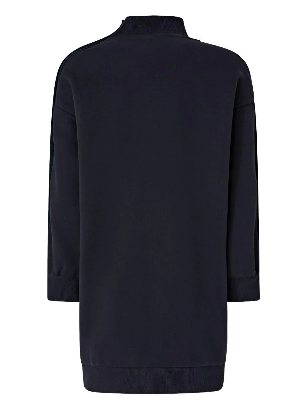 Abito corto con collo alto e logo ricamato - Preludio Moda