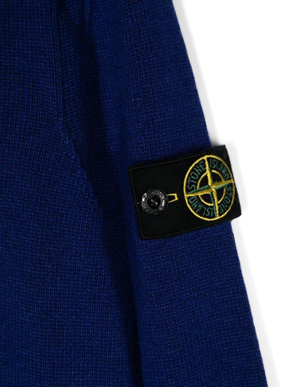 Maglione blu logo Compass laterale - Preludio Moda