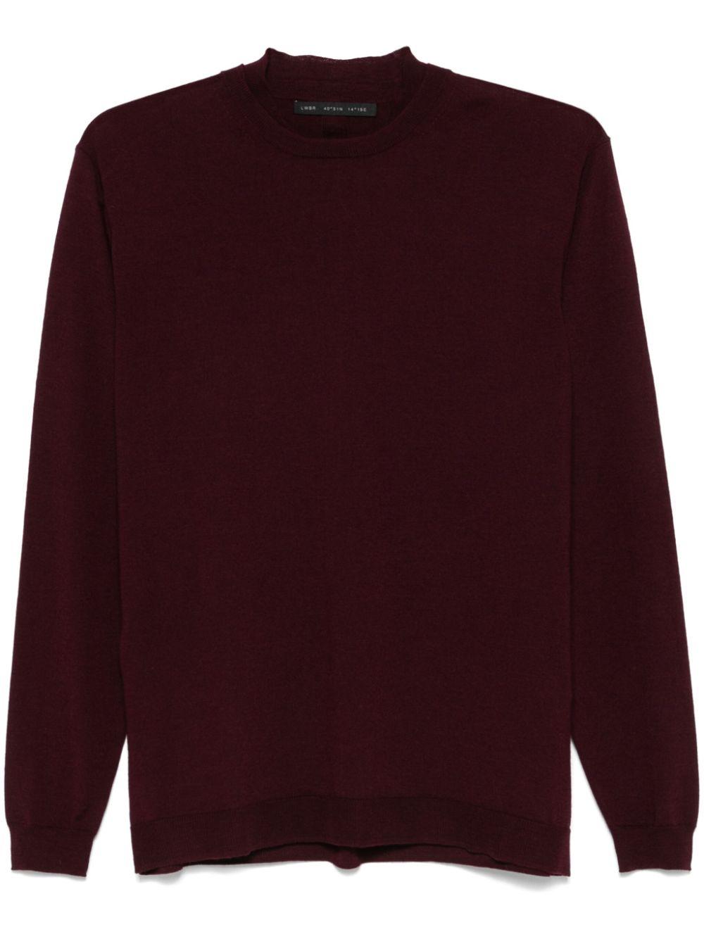 Maglione k139 bordeaux in maglia fine lana L1MFW24256687 R032 LOW BRAND