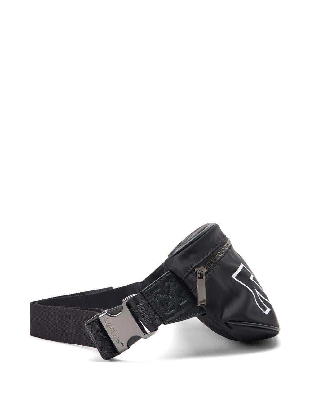 Marsupio in nylon con logo stampato OMNT001C99FAB001 1001 OFF WHITE