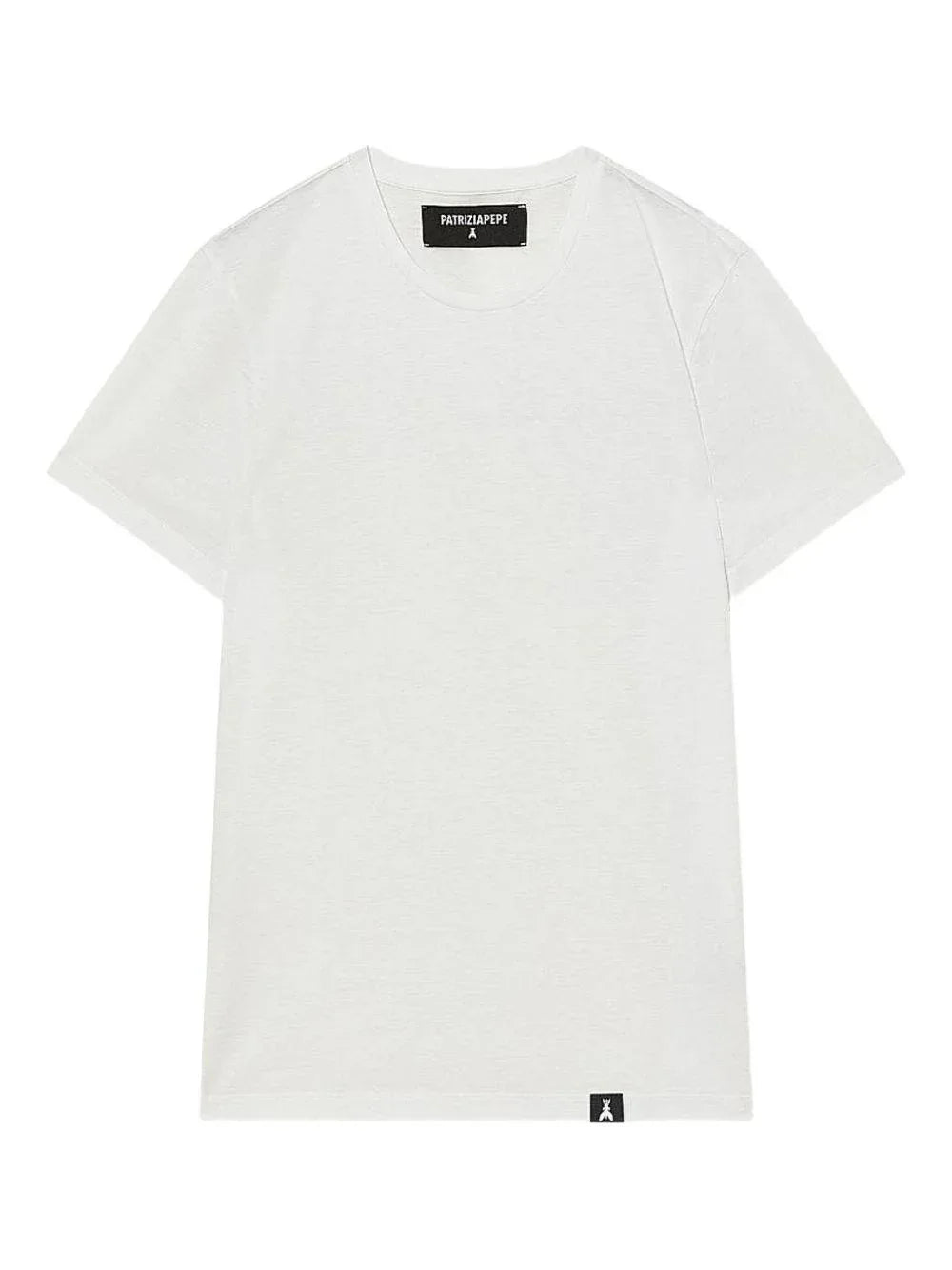 T-shirt basic mini etichetta fly bianca - Preludio Moda