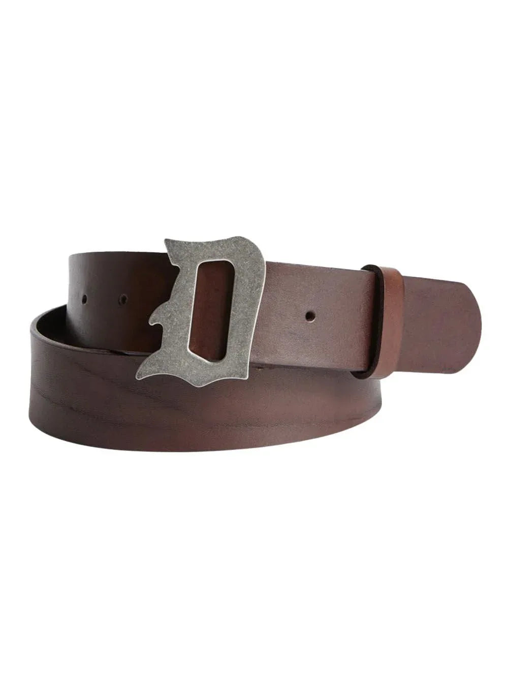 Cintura marrone fibbia logata - Preludio Moda