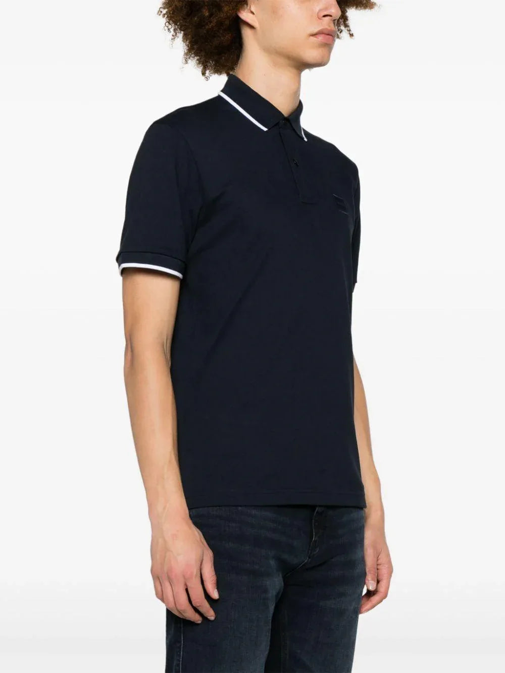 Polo passertip blu notte logo ricamo - Preludio Moda