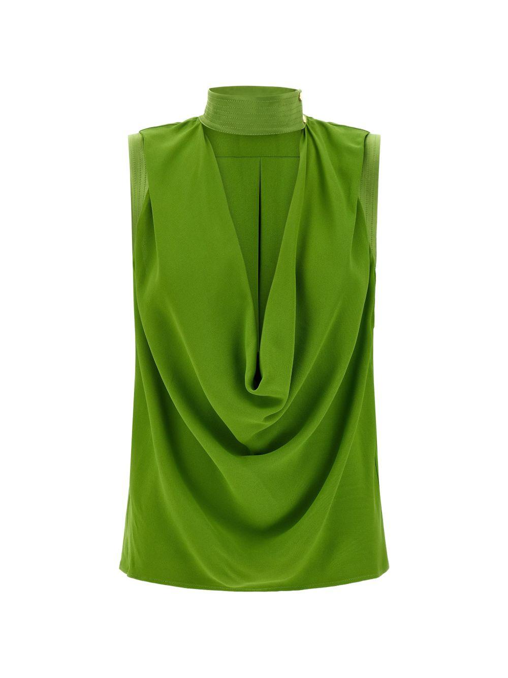 Top senza maniche collo alto verde CA13461E2 EV3 ELISABETTA FRANCHI