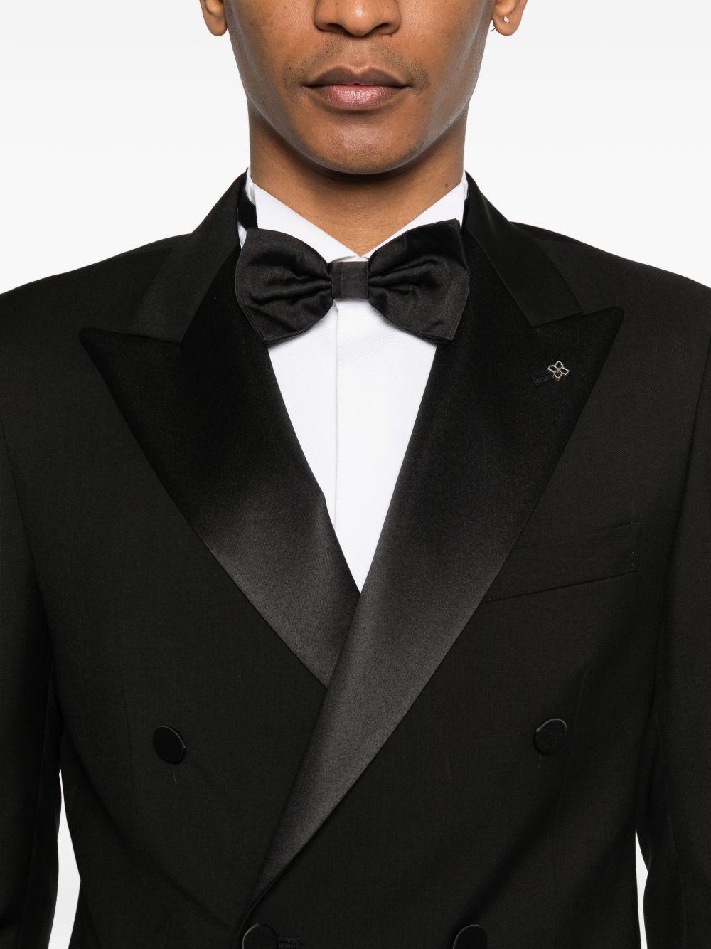 Giacca smoking doppiopetto in lana vergine SFBR10A01LIS060004 N5082 TAGLIATORE