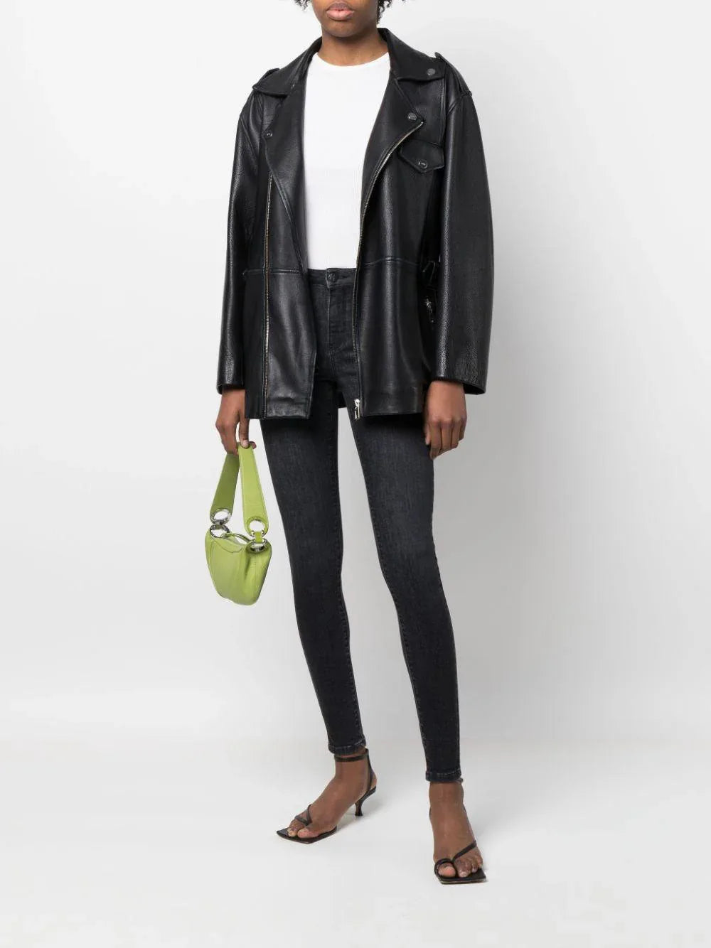 Pantalone Nero Slim a Vita Media - Preludio Moda