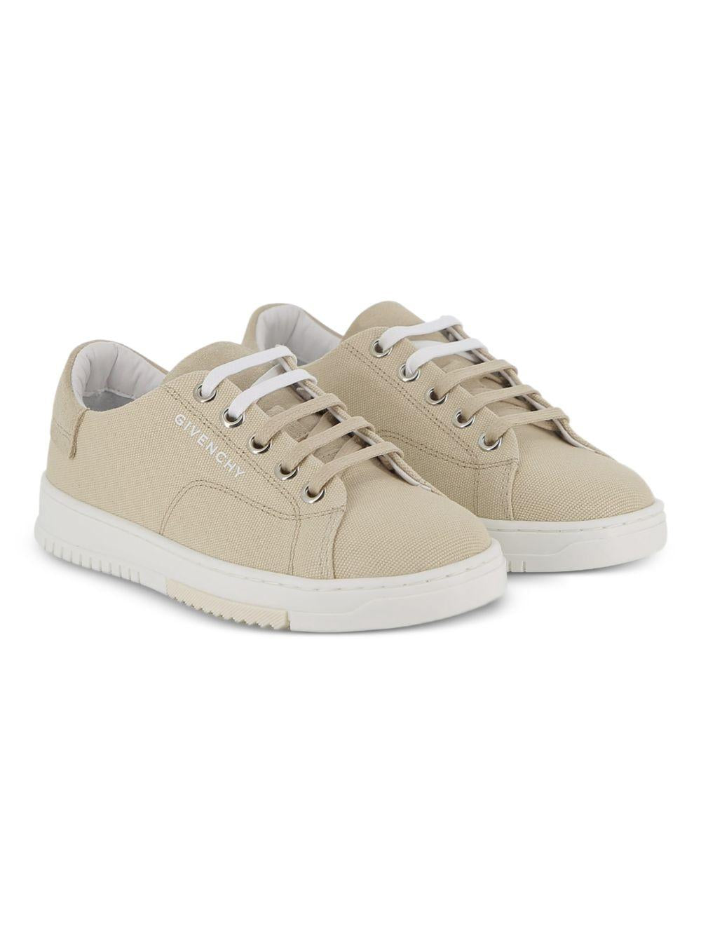 Sneakers in cotone con allacciatura H31071 21G GIVENCHY KIDS