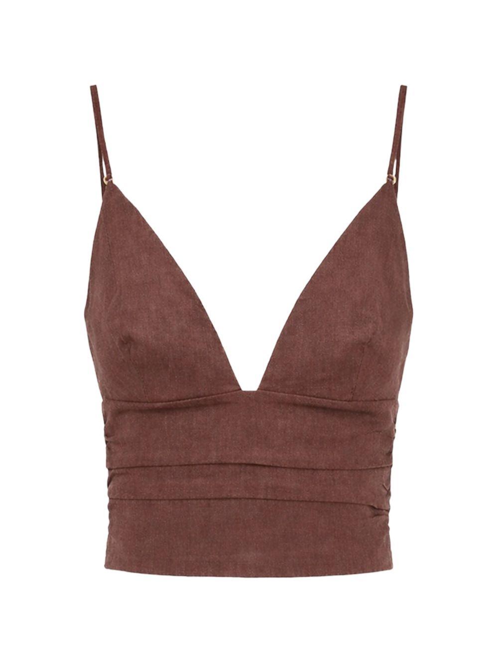Top con scollo profondo e fascia sotto seno 106567A34I L78 PINKO