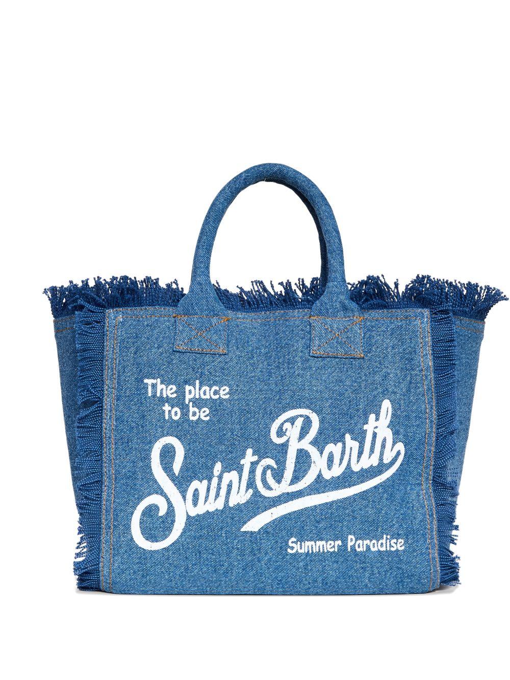 Borsa mare in cotone con frange COL0001 00009L MC2 SAINT BARTH