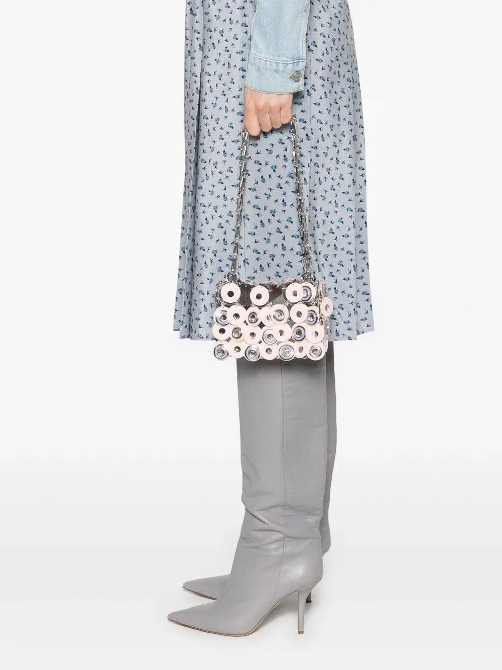 Borsa argento e rosa Sparkle Discs - Preludio Moda