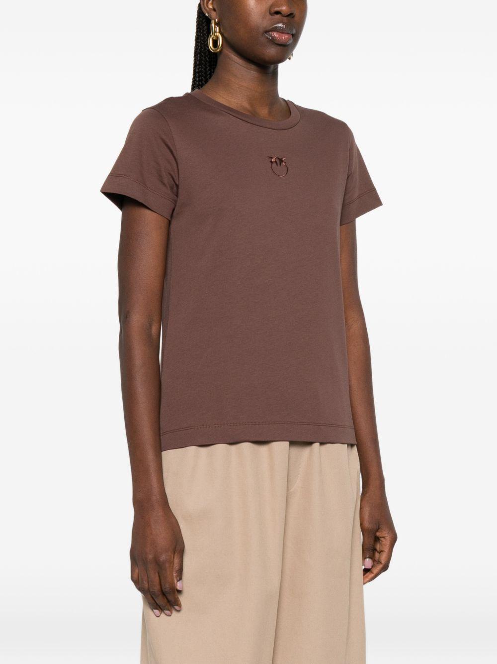 T-shirt girocollo in cotone 100355A339 L78 PINKO
