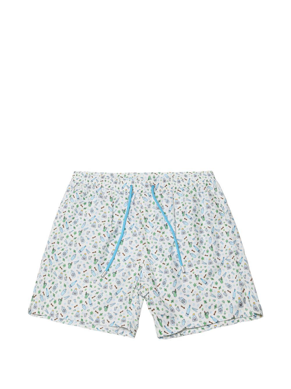 Boxer mare in poliestere riciclato con stampa LIG0003 08096L MC2 SAINT BARTH