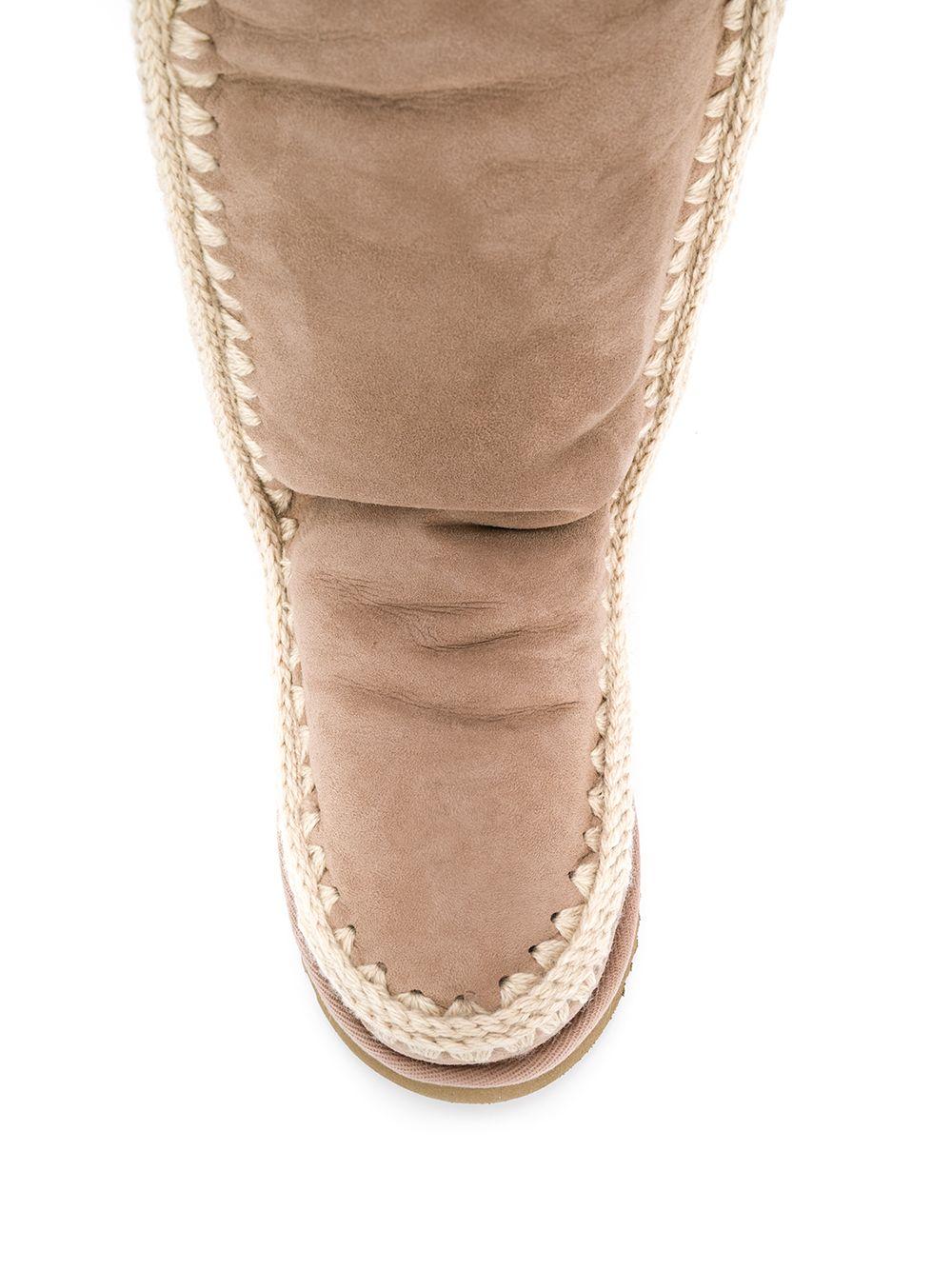 Stivali imbottiti marrone chiaro e crema con dettagli tessuti MUFW101002A ELGRY MOU