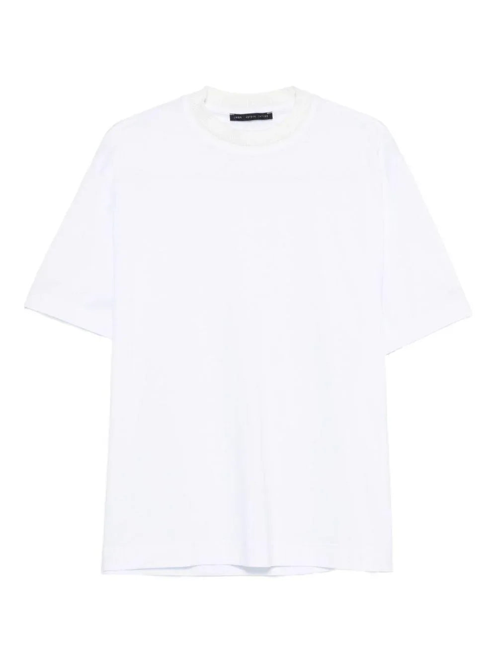 T-shirt bianca a maniche corte con collo rotondo - Preludio Moda