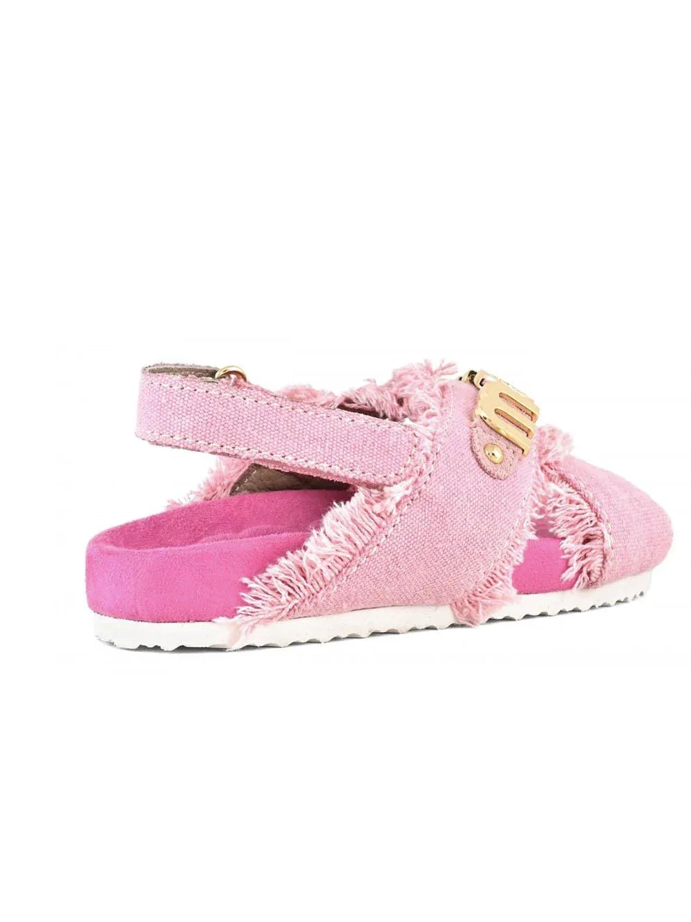 Bio sandal kid recycled canvas rosa - Preludio Moda