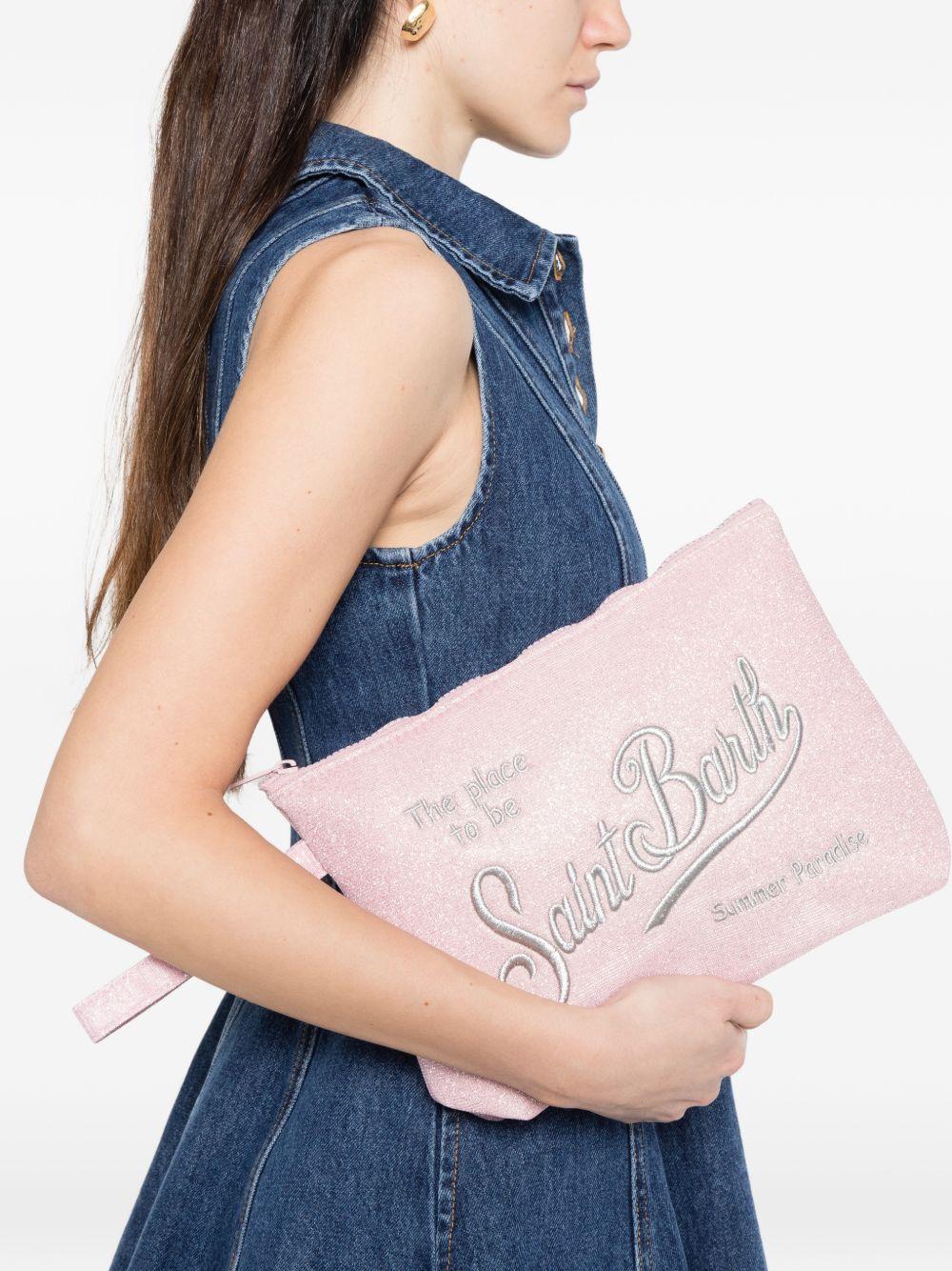 Pochette con zip e finish glitter ALI0018 03000L MC2 SAINT BARTH