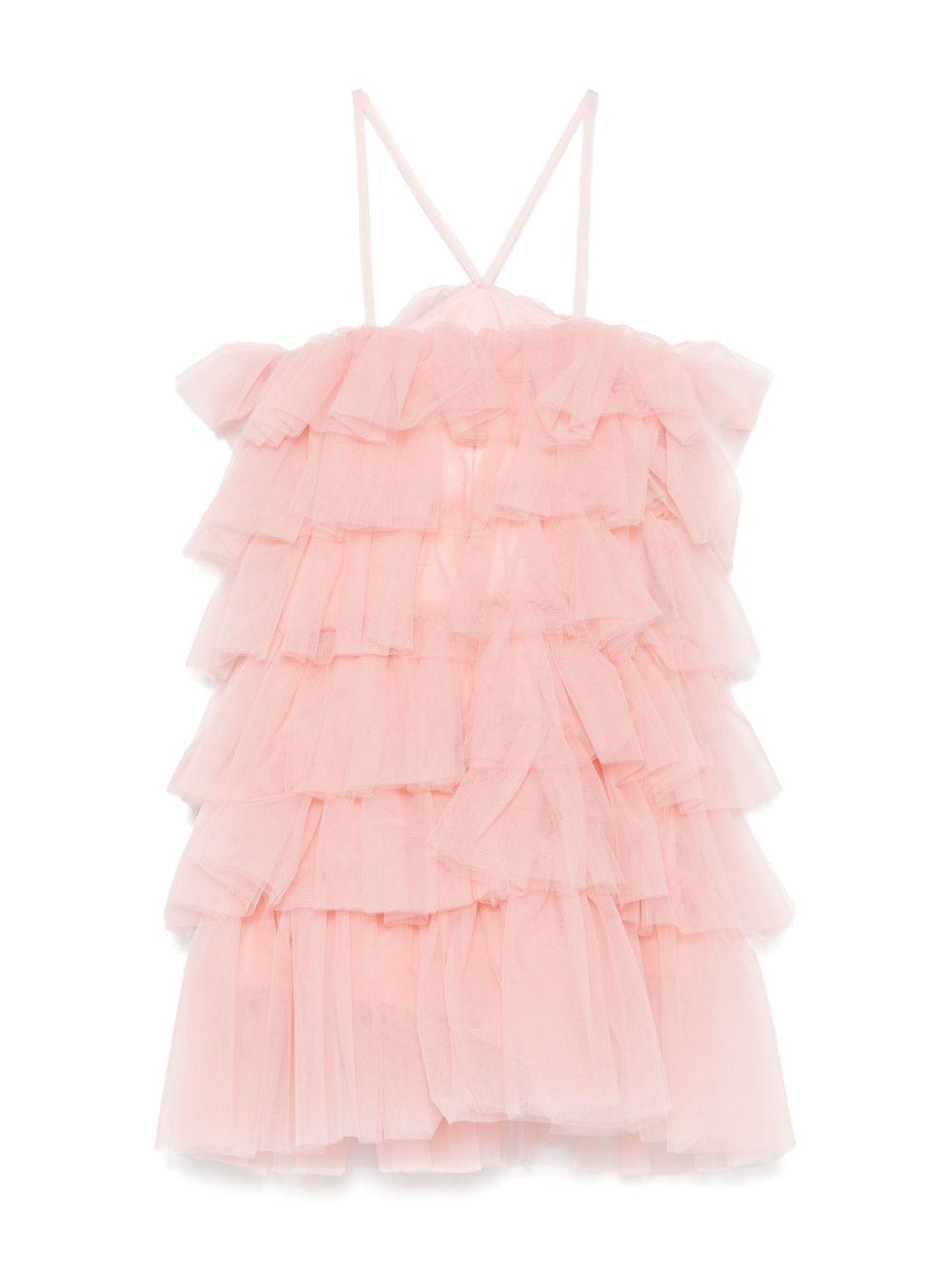 Tuta rosa in tulle e balze KFTA0040TU005 C052 PINKO UP