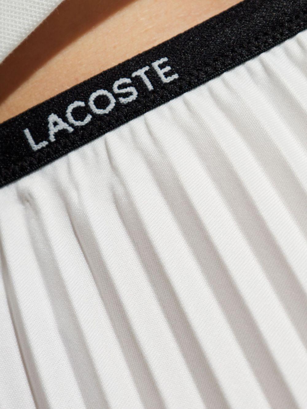 Gonna plissé con logo in vita JF1403 70V LACOSTE