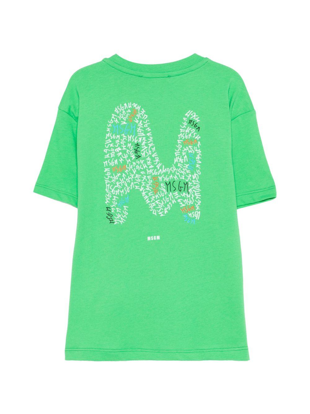 T-shirt in cotone con logo S6MSJBTH232 MS006 MSGM KIDS
