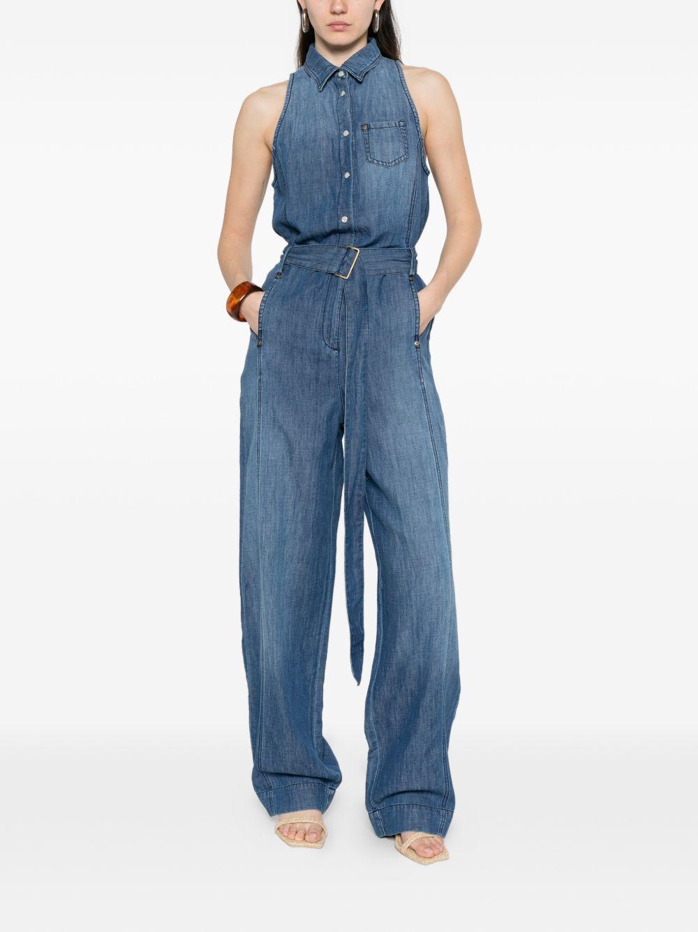Jumpsuit in denim con cintura 106399A33J PJL PINKO