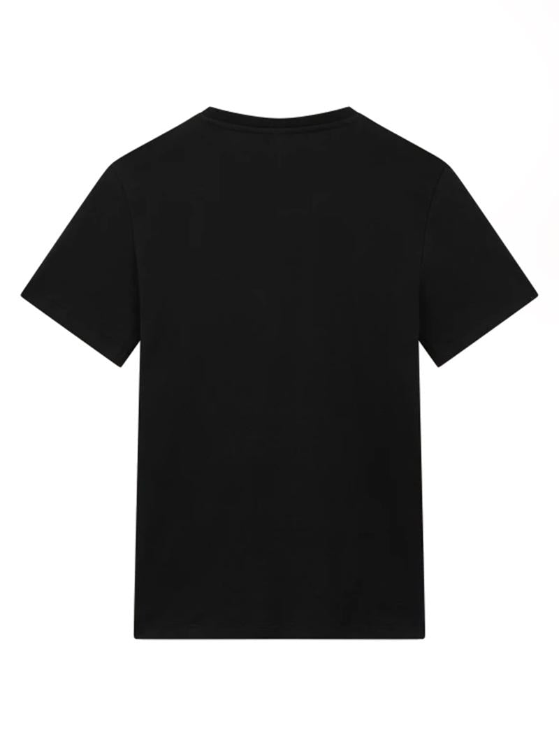 T-shirt nera logo pittura US198JF0309UHN6DU 999 DONDUP