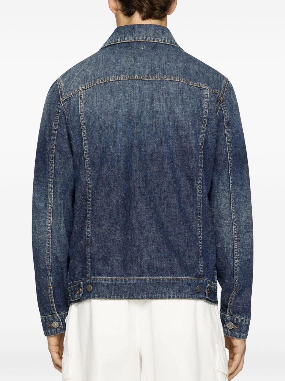 Giubbino slim fit in denim fisso UJ812DF0287IP2 800 DONDUP