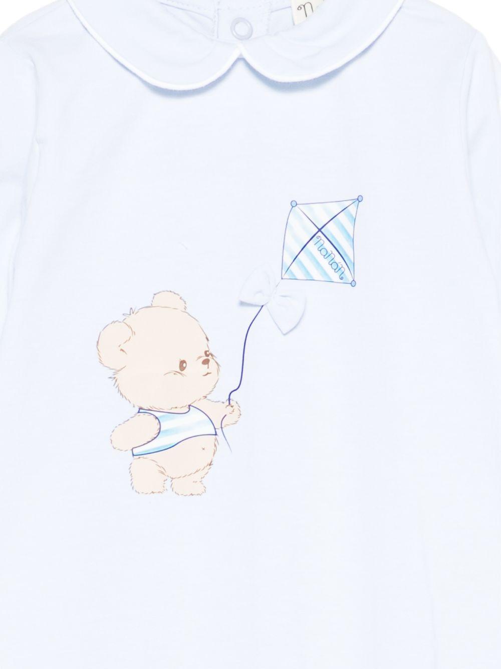 Tutina in cotone con piedini E26010 AZZURRO NANAN KIDS