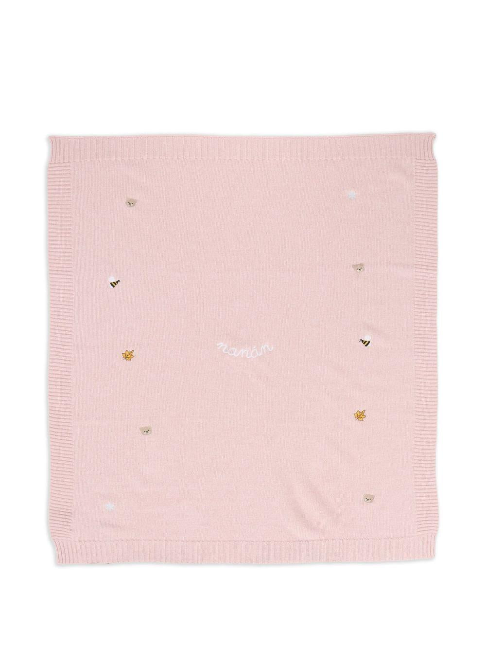 Coperta Rosa per Bambini con Ricami I25012 ROSA NANAN KIDS