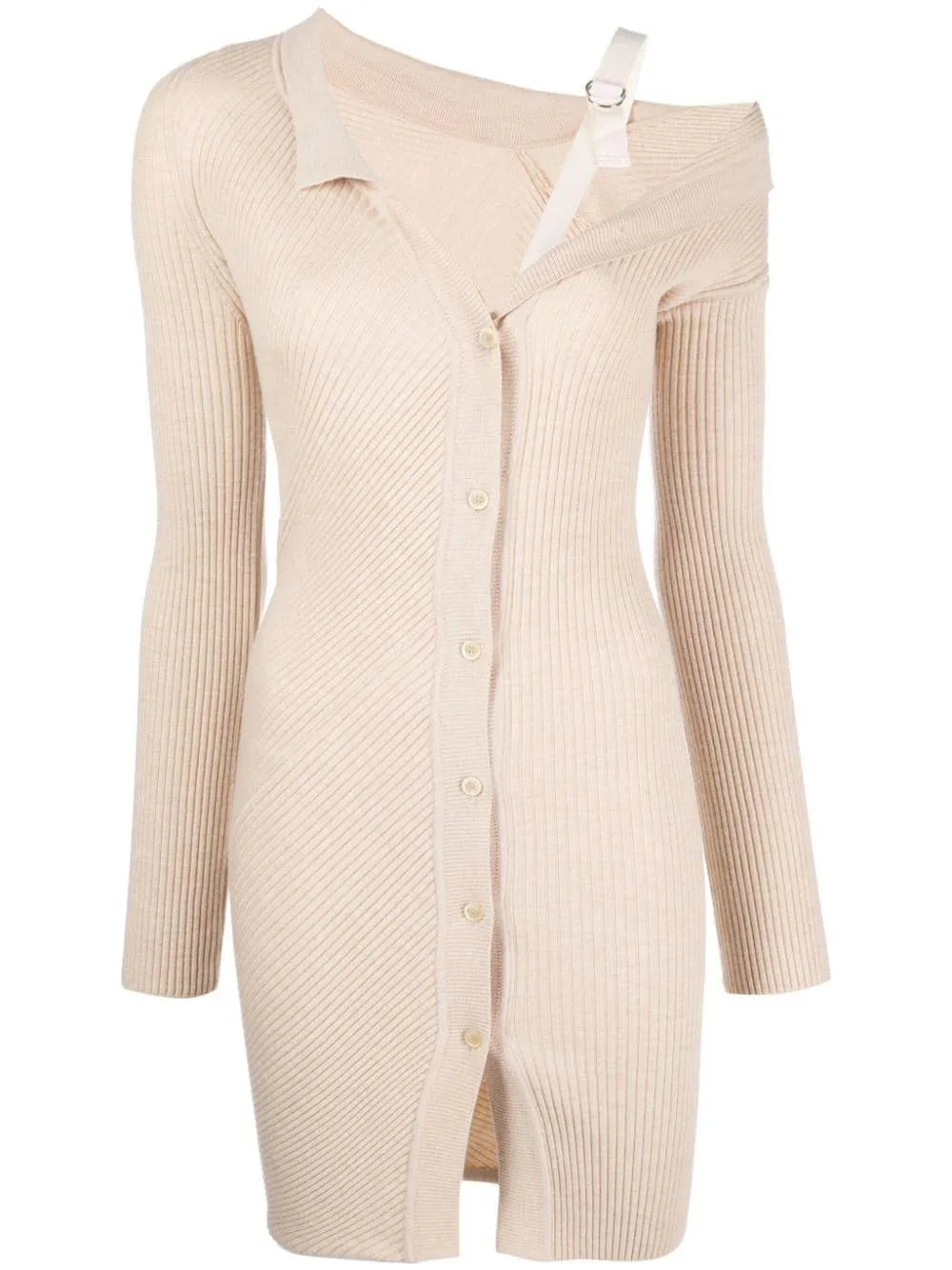 Abito la robe maille colin beige misto lana - Preludio Moda