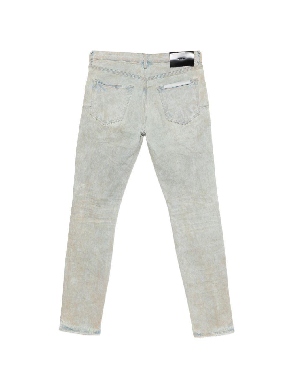 Jeans con strappi e lavaggio delavé P001SKFM126 TAN PURPLE BRAND
