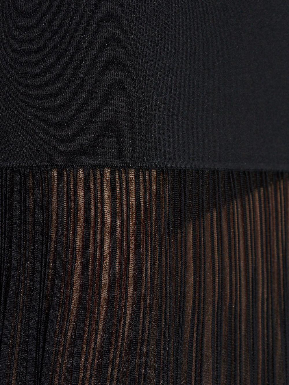 Abito maxi off-shoulder in viscosa con frange MS683HGBFD 001 MICHAEL KORS