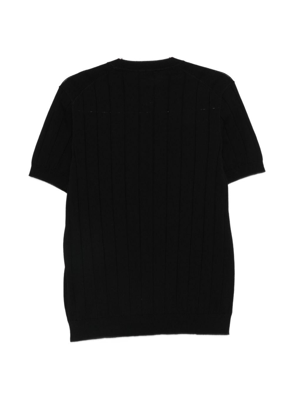 Maglia a maniche corte in cotone girocollo DK17026 NERO DIKTAT