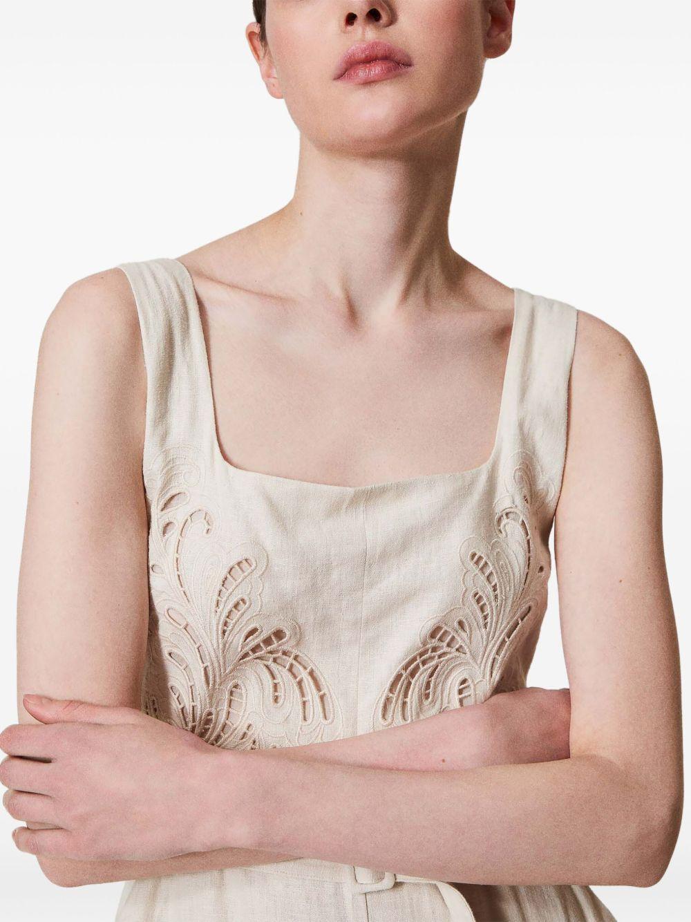 Tuta intera con ricami traforati madreperla 251TP2163 00059 TWINSET