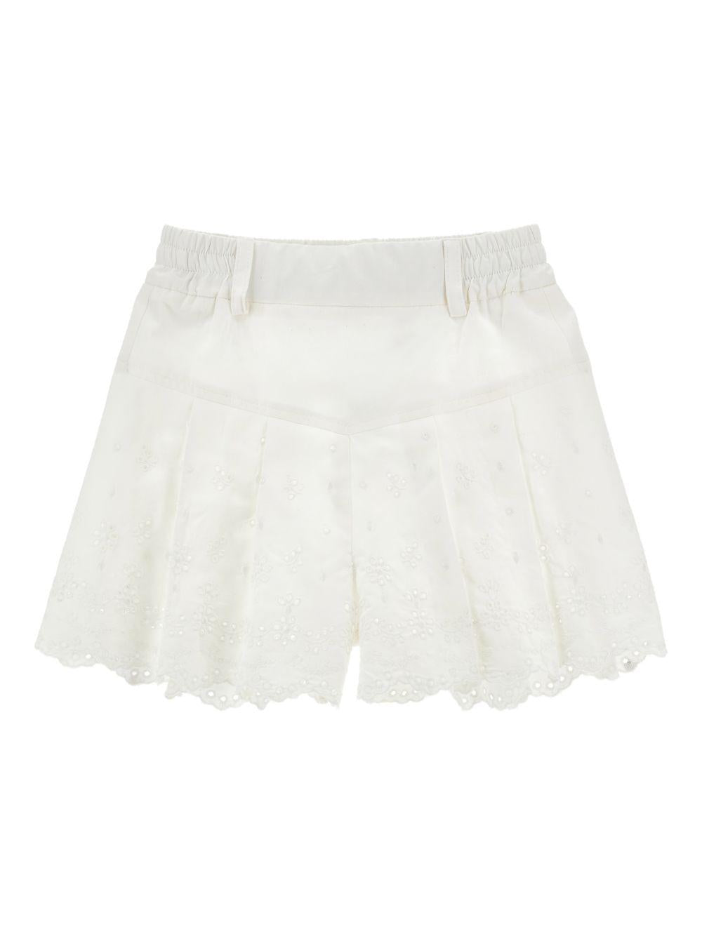 Shorts in pizzo con elastico in vita 17G4077043 0099 MONNALISA KIDS