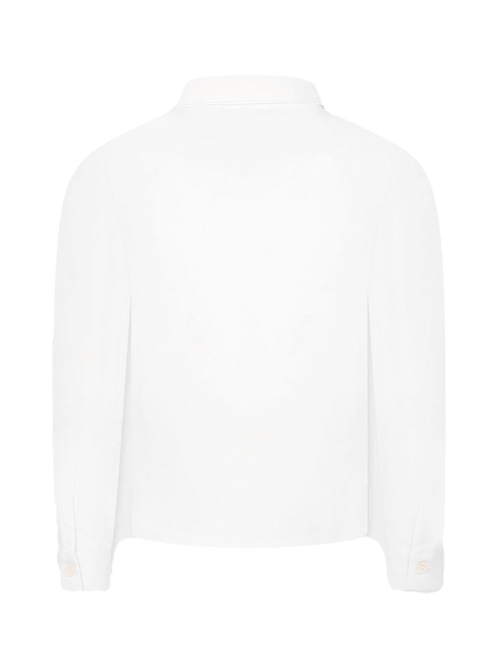 Camicia bianca con collo mani