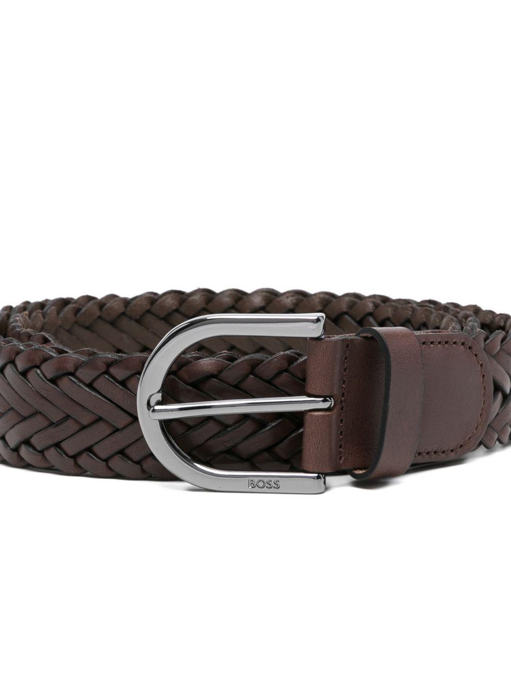 Cintura intrecciata in pelle 50563980 202 BOSS