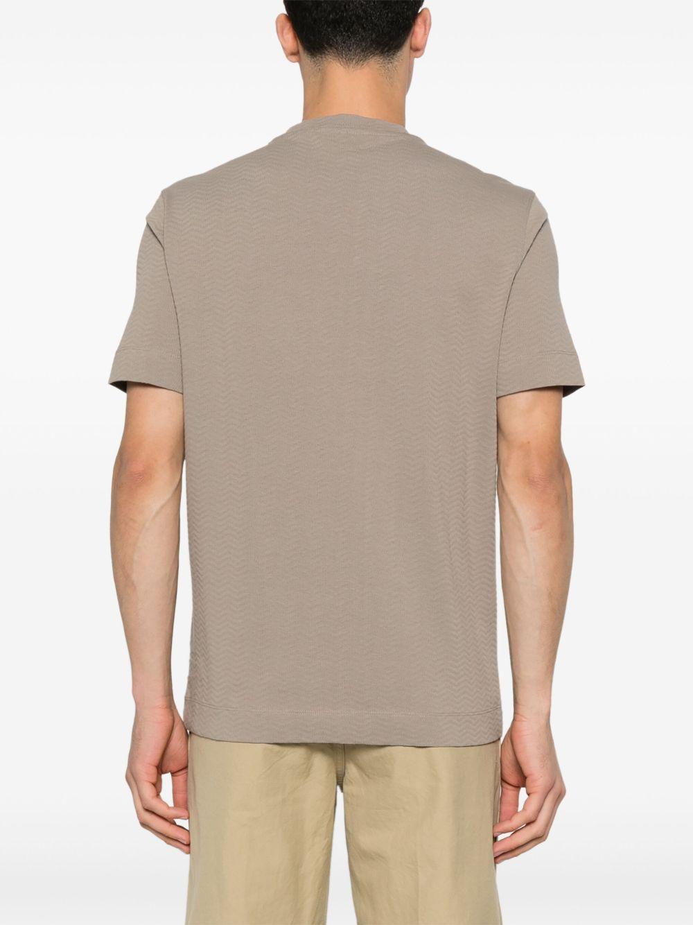 T-shirt marrone chiaro texturizzata