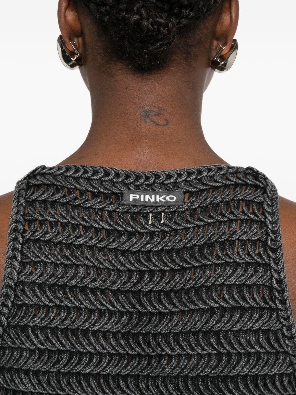 Gilet in cotone a trecce con bottoni 106859A3BA I91 PINKO