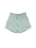Short meave fantasia a righe verticali bianco/verde