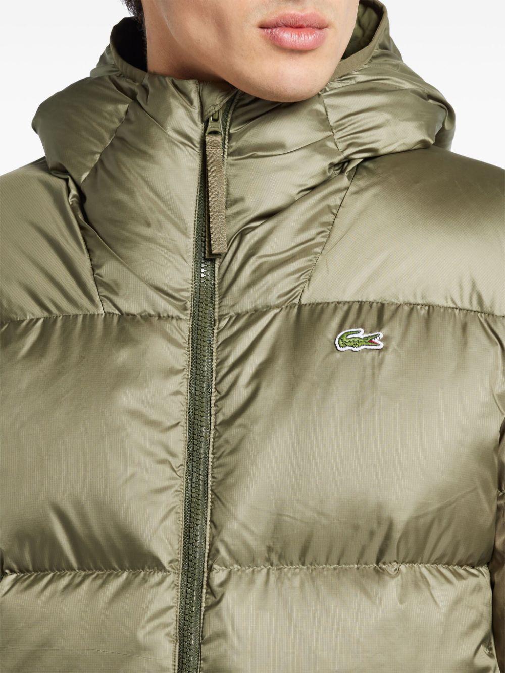 Giubbino verde cachi logo rilievo retro BH2905 BMY LACOSTE