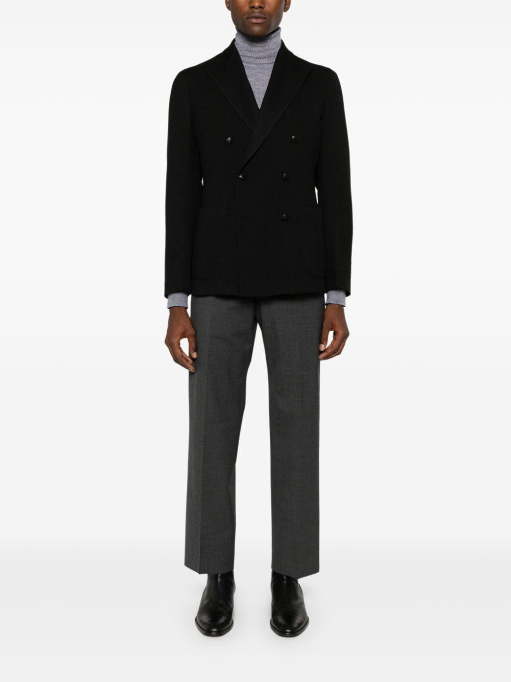 Blazer doppiopetto nero lana