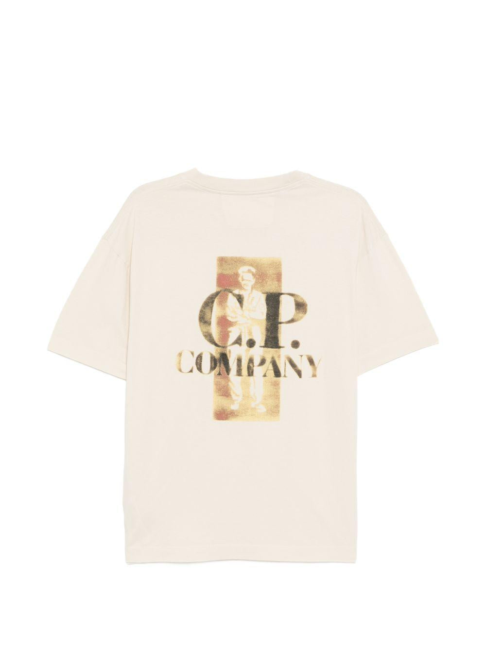 T-shirt in cotone con logo 20CMTS143A110579W 114 CP COMPANY