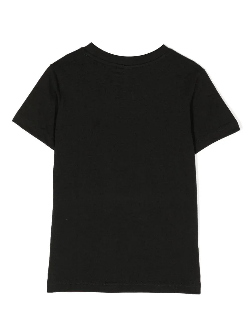 T-shirt nera logo ricamo - Preludio Moda