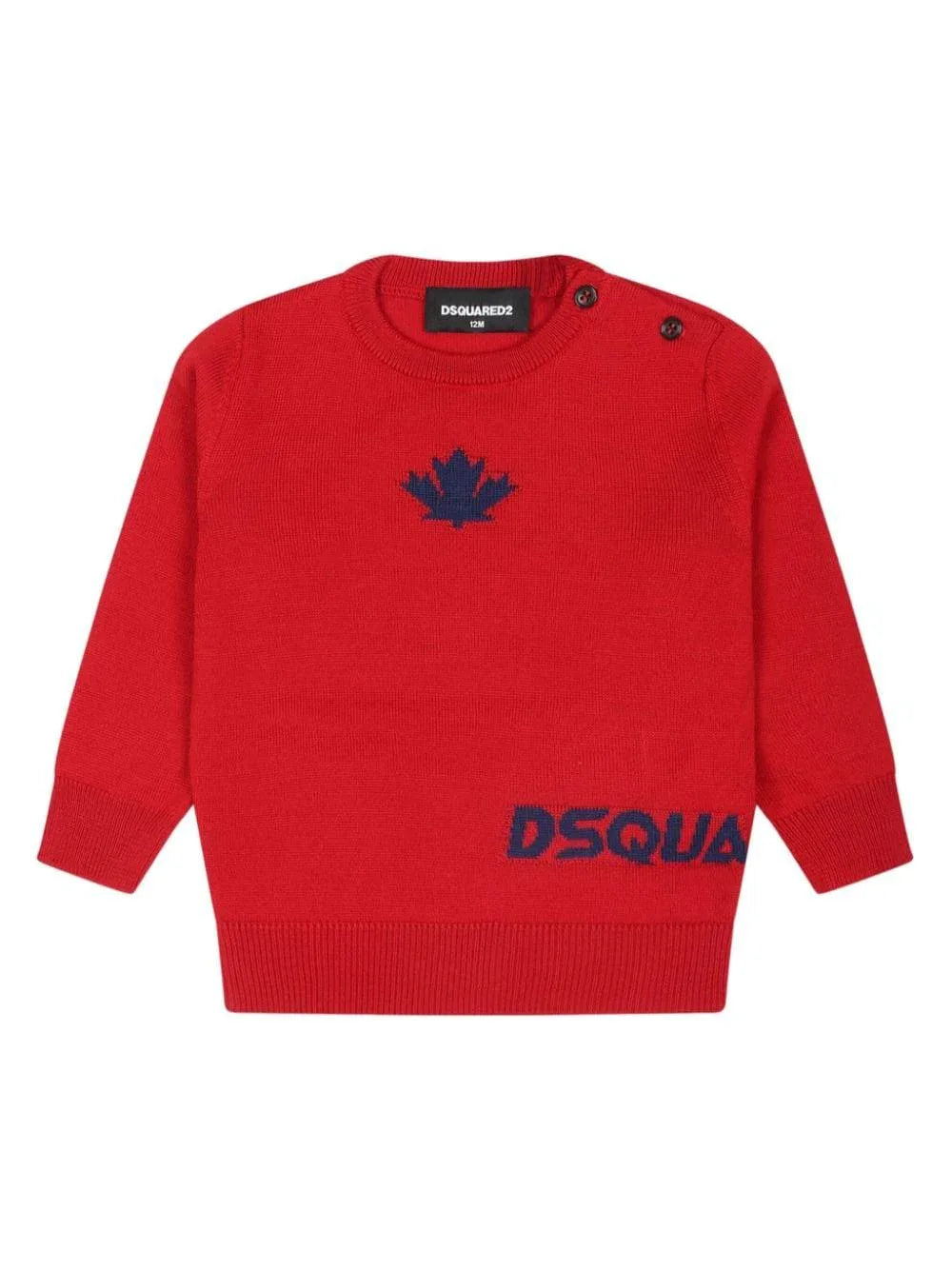 Maglia rossa neonato logo ricamato - Preludio Moda