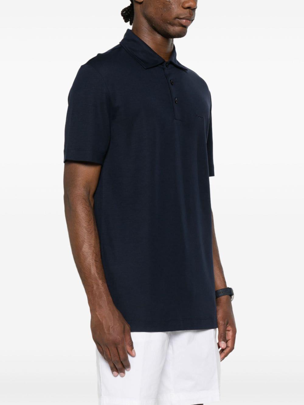 Polo blu mini logo ricamo 50508830 404 BOSS