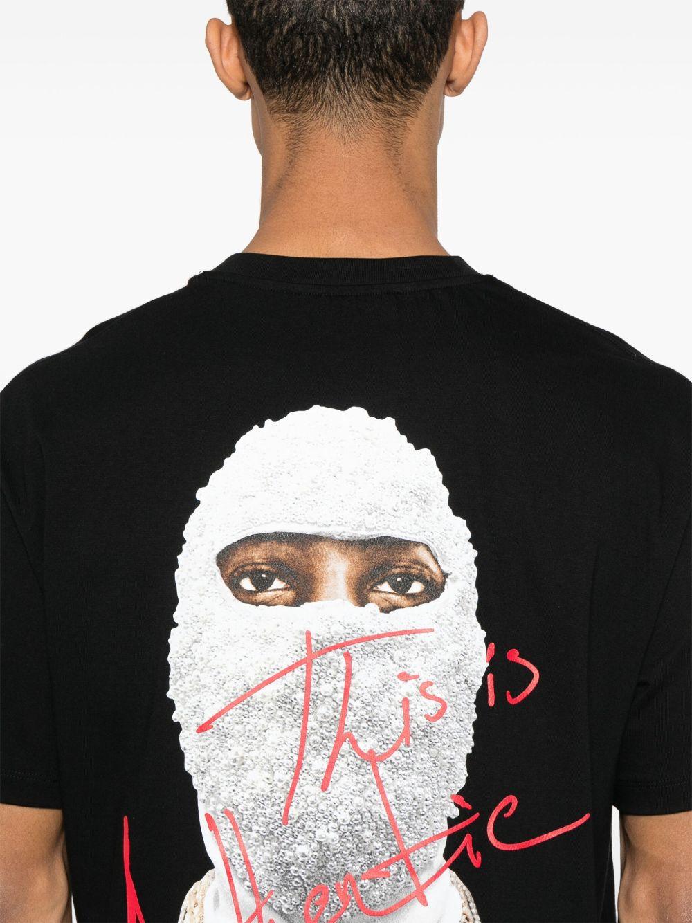 T-shirt nera mask authentic retro